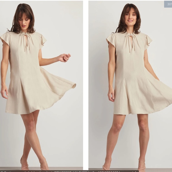 Ellen Tracy Dresses & Skirts - ELLEN TRACY Linen Tie Dress